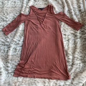 Open Shoulder Knit Dress